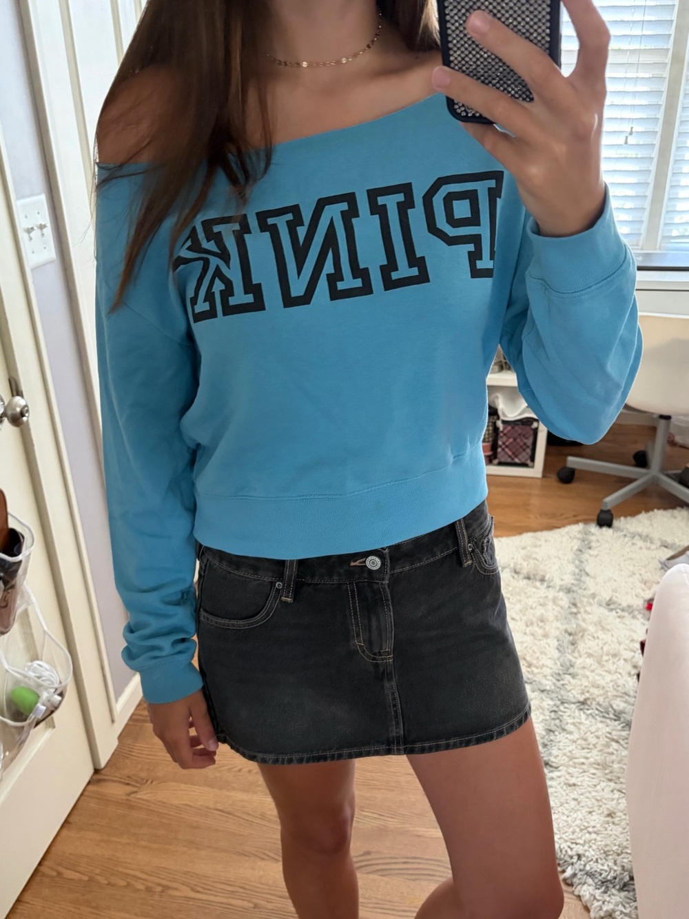 Victoria’s Secret PINK Off the Shoulder Crewneck